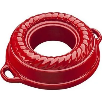 Pánev Litinová smaltovaná pečicí forma Věnec GOURMETINA 27.5 x 7.5 cm - Stínově červená - Český Smalt