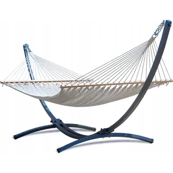 Zahradní nábytek POTENZA ocelový rám GRANDE 220kg + houpací síť BARBADOS s příčkou 210x140