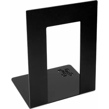 Zarážka na knihu Držák / zarážka na knihy Čtverce, černý mat.