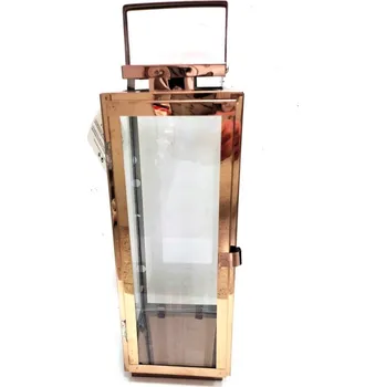 Svícen Lucerna plechová měděná - 55 cm