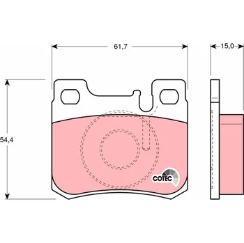 Brzdová destička Sada brzdových destiček, kotoučová brzda TRW GDB1130