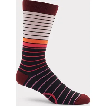 Pánské termoprádlo G/FORE ponožky Mixed Stripe Crew - vínové: Pánské L/XL