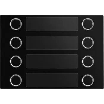 Domovní zvonek URMET DOMUS URMET Kryt 1168/28 s 8 tlačítky (4 jmenovky), černý 1168/28