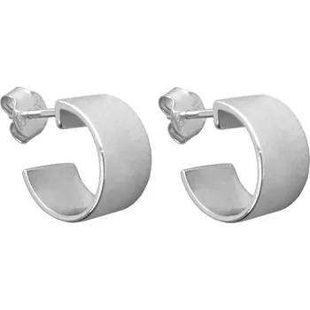 Náušnice Matné stříbrné náušnice plain,