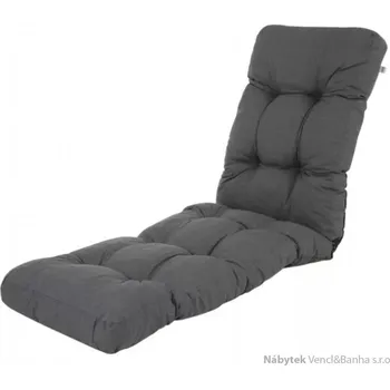 Podsedák polstr na zahradní nábytek, polstr na lehátko rozměr 175x48x8 šedý castor