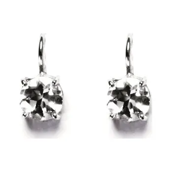 Náušnice Stříbrné náušnice přírodní křišťál - NK1357 (Stříbrné náušnice s přírodním křišťálem 8 mm)