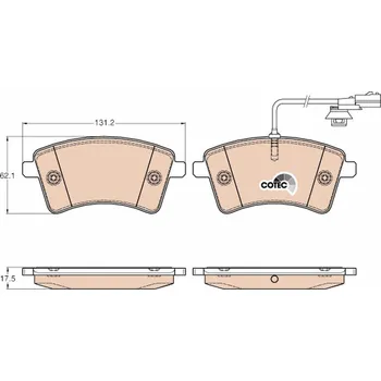 Brzdová destička Sada brzdových destiček, kotoučová brzda TRW GDB1941