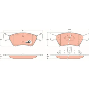 Brzdová destička Sada brzdových destiček, kotoučová brzda TRW GDB3163