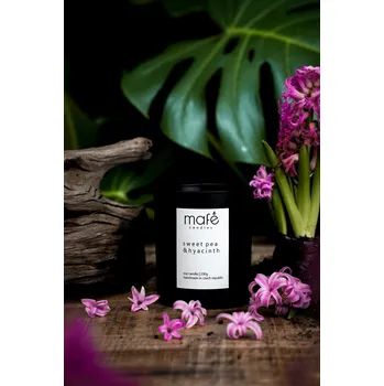 Svíčka Mafe candles Sójová svíčka | Hrachor & Hyacint | 200g