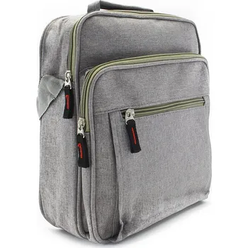 Světle šedá pánská praktická crossbody taška Brent