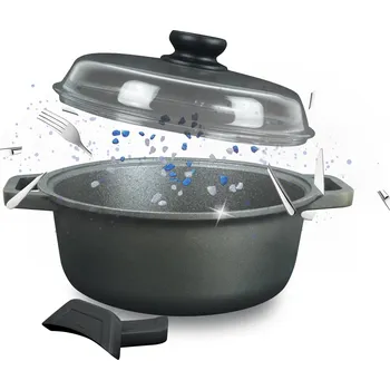 Pečicí pánev Titan diamantový hrnec Black Plus 24 cm INDUKCE