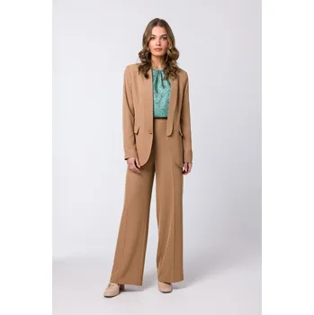 Dámské kalhoty Stylove Elegantní široké kalhoty Style S331 béžové EU velikost: XL