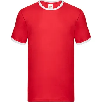 Fruit of the Loom Pánské triko 61-168-0 Red-White S