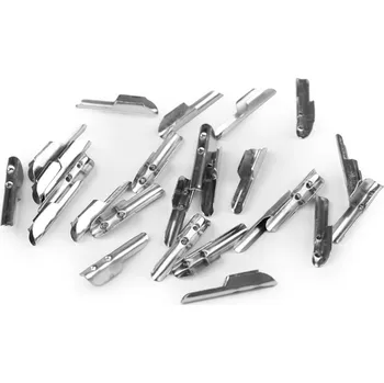 Kovová koncovka na výrobu uch na papírové tašky 4x19 mm, barva nikl