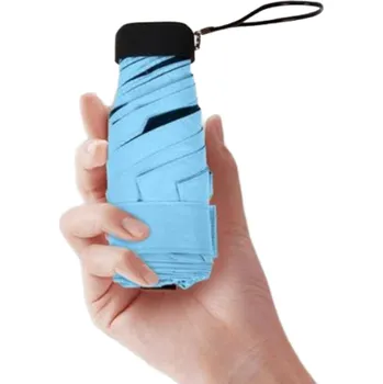 Deštník Skládací mini deštník D8515 sv. Modrý 16cm
