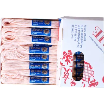 Příze Snový svět 2302 - Bavlněná vyšívací příze Mouline oranžovožlutá