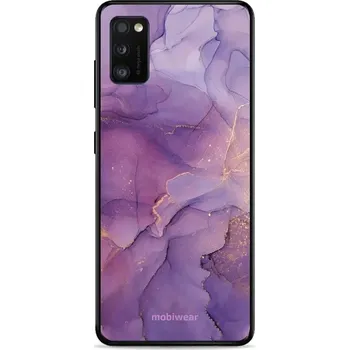 Lesklý kryt Mobiwear Glossy - Samsung Galaxy A41 - G050G - Fialový mramor (Prémiové lesklé pouzdro, obal, kryt Mobiwear Glossy na mobil Samsung Galaxy A41 - G050G - Fialový mramor, materiál Plast + TPU silikon - krytí po všech stranách, neošoupatelný)