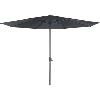 Slunečník Tmavě šedý slunečník zahrdní kulatý s tyčí uprostřed, průměr 3,5 m