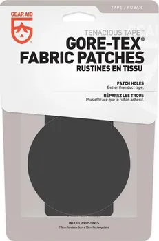 Látková záplata Gear Aid Tenacious Tape Gore-Tex Fabric Patches 2 ks 7,5 cm/5 x 10 cm černá
