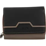 Dámská kožená peněženka Lagen BLC/5374/422 - šedá s černou klopu