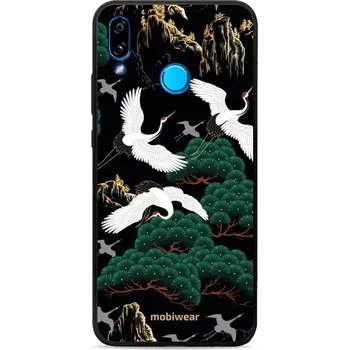 Pouzdro na mobilní telefon Lesklý kryt Mobiwear Glossy - Huawei P20 Lite - G042G - Jeřábi (Prémiové lesklé pouzdro, obal, kryt Mobiwear Glossy na mobil Huawei P20 Lite - G042G - Jeřábi, materiál Plast + TPU silikon - krytí po všech stranách, neošoupatelný potisk, tenké provedení,)