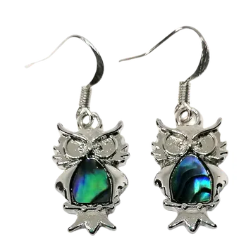 Náušnice Naušnice s perletí Paua sovičky