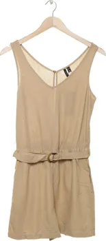 Dámský overall VERO MODA lněný krátký overal< Barva: Béžová, Mezinárodní velikost: XS