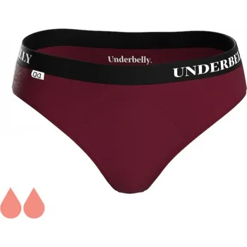 Menstruační kalhotky Menstruační kalhotky Underbelly univers, Slabší menstruace - bordó S
