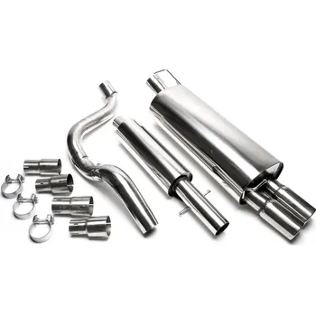 Autodíl TA Technix stainless steel exhaust system for Audi A3 8L, Seat Leon 1M, VW Golf IV (2x76mm)