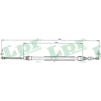 Lanko parkovací brzdy Tažné lanko, parkovací brzda, , 7700769840, LPR, C0726B