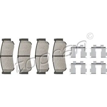 Brzdový systém Sada brzdových destiček, kotoučová brzda, , 583022BA20, TOPRAN, 820 622