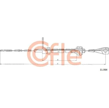 Lanko parkovací brzdy Lanko plynu, , 251721555C, COFLE, 11.064