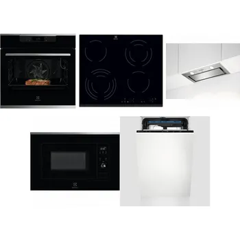 Set domácích spotřebičů ELECTROLUX KOEBP39X + ELECTROLUX EHF6343FOK + ELECTROLUX LFG716X + ELECTROLUX LMS2203EMX + ELECTROLUX EEM23100L
