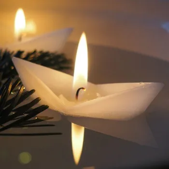 Svatební dekorace DárekSNápadem.cz Plovoucí svíčka - lodička štěstí