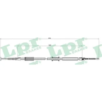 Lanko parkovací brzdy Tažné lanko, parkovací brzda, , 7773019, LPR, C0015B