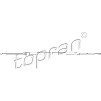 Brzdový systém Tažné lanko, parkovací brzda, , 4745V0, TOPRAN, 721 661