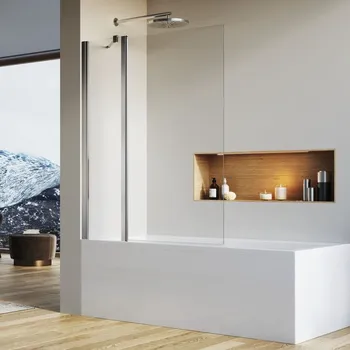 Vanová zástěna RONAL Jednokřídlá vanová zástěna s pevnou stěnou v rovině SOEB130905007