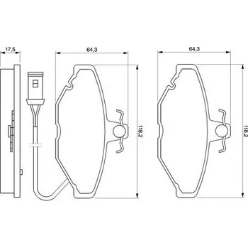 Brzdová destička Sada brzdových destiček, kotoučová brzda, , BOSCH, 0 986 424 151