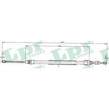 Auto-moto Tažné lanko, parkovací brzda, , 7700759586, 7700760876, 7704001610, LPR, C0732B