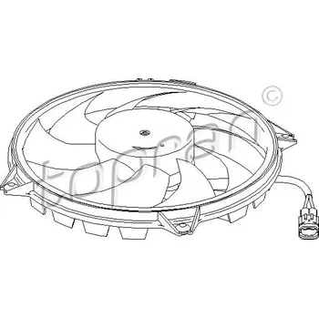 Chladič motoru Větrák, chlazení motoru, , 1253A6, TOPRAN, 721 534