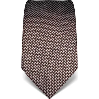 Kravata Tmavě hnědá kravata Vincenzo Boretti 21989 - kohoutí stopa