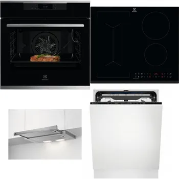 Set domácích spotřebičů ELECTROLUX KOEBP39X + ELECTROLUX LIV63431BK + ELECTROLUX LFP326S + ELECTROLUX EEM69410L