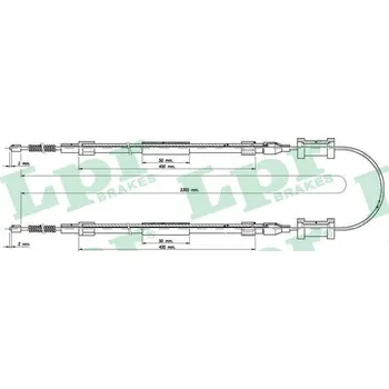 Lanko parkovací brzdy Tažné lanko, parkovací brzda, , 811609721, LPR, C1483B