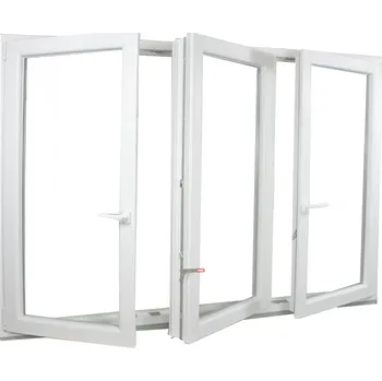 Okno ALUPLAST Plastové okno trojkřídlé bílé 220x150 Zasklení: Dvojsklo Ug= 1,1