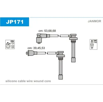 Zapalovací kabel Sada kabelů pro zapalování, , JANMOR, JP171