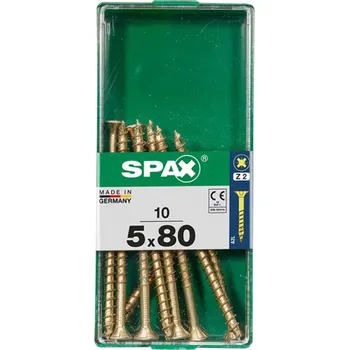 Vrut SPAX Vrut 5x80, zápustná hlava, PZ, YELLOX, 10 ks (M)