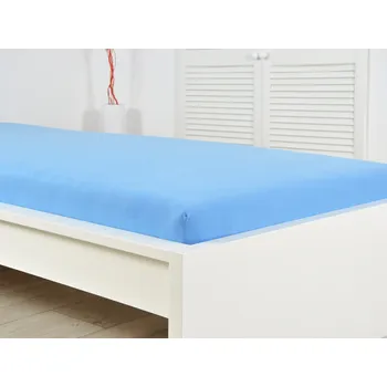 Prostěradlo B.E.S. - Petrovice, s.r.o. Prostěradlo Froté IDEAL - Nebeská modrá Rozměr: 180 x 200