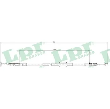 Lanko parkovací brzdy Tažné lanko, parkovací brzda, , 7615343, 7714822, LPR, C1659B