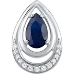 SILVEGO stříbrný přívěsek s pravým Safírem