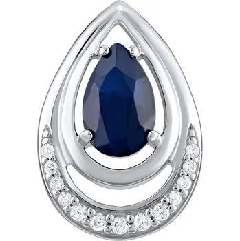 Přívěsek SILVEGO stříbrný přívěsek s pravým Safírem